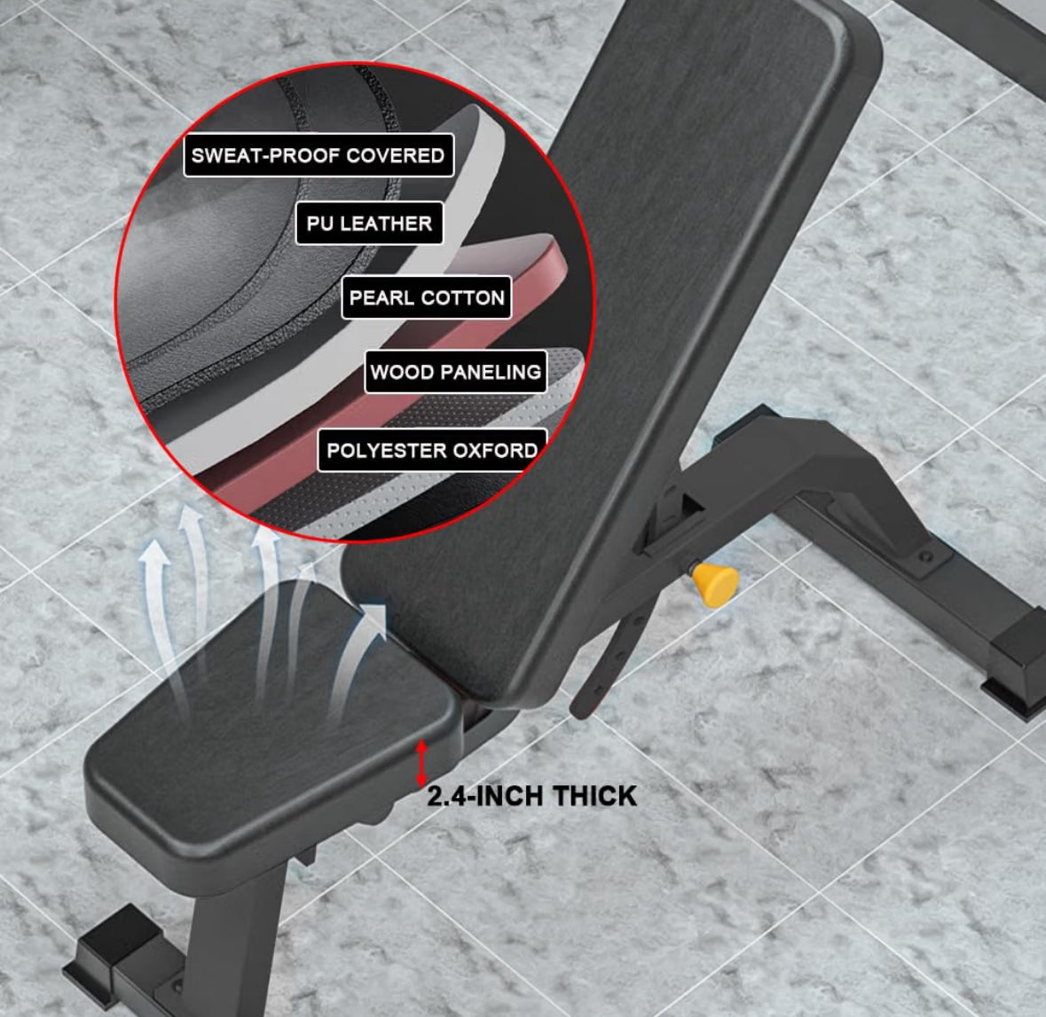 Adjustable Folding Weight Bench view 3