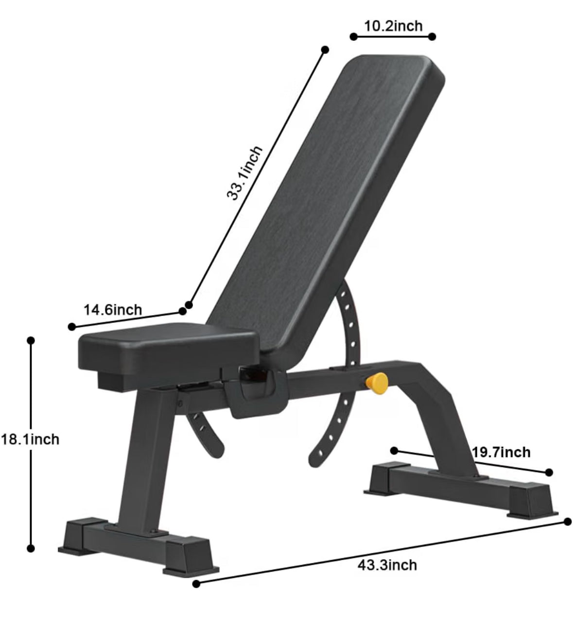 Adjustable Folding Weight Bench view 4
