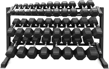 5-75 lb Hex Dumbbells with Rack