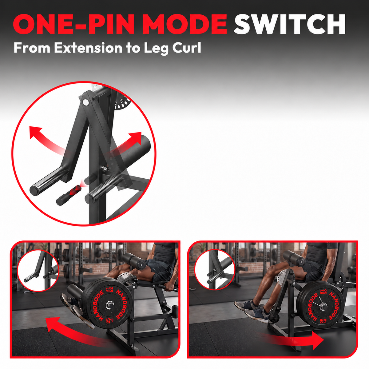 Leg Extension & Leg Curl Machine view 2