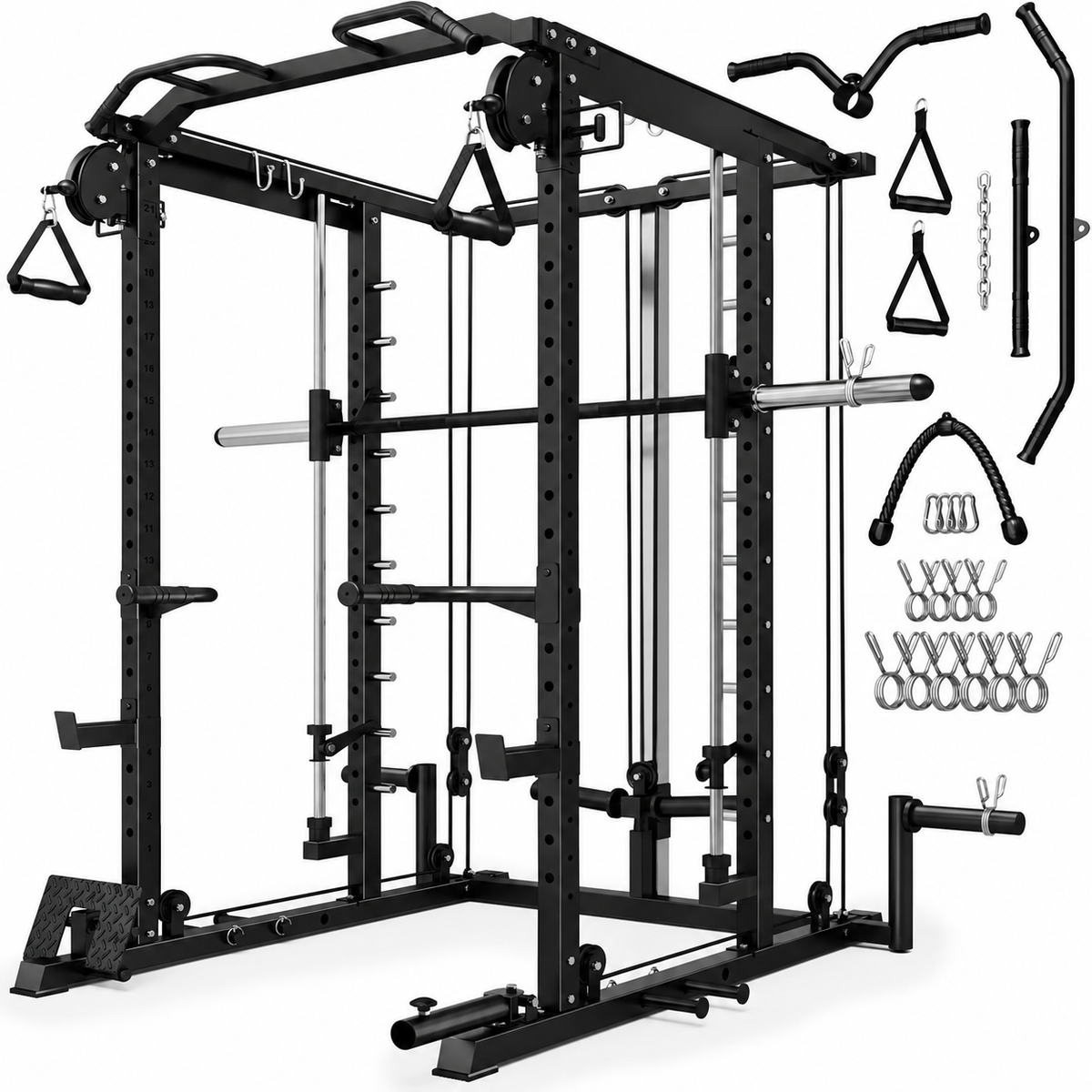 4-in-1 Smith Machine Cable System