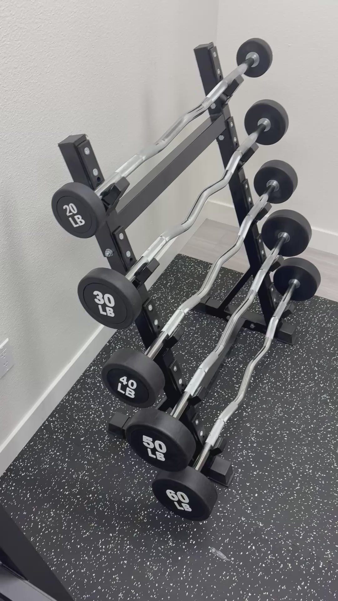 20-60 lb Curl Barbells with Rack video