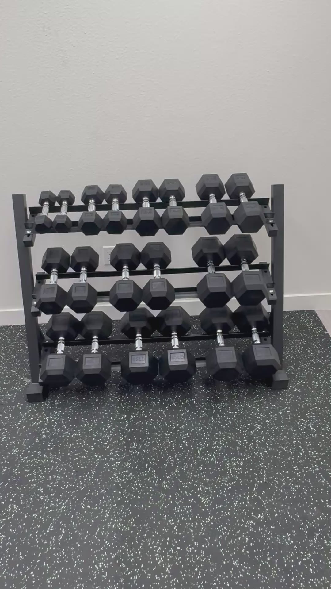 5-50 lb Hex Dumbbells with Rack video