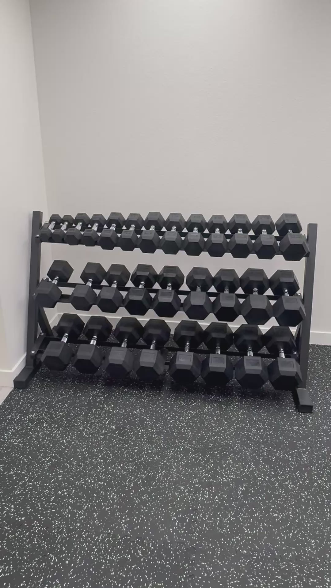 5-75 lb Hex Dumbbells with Rack video